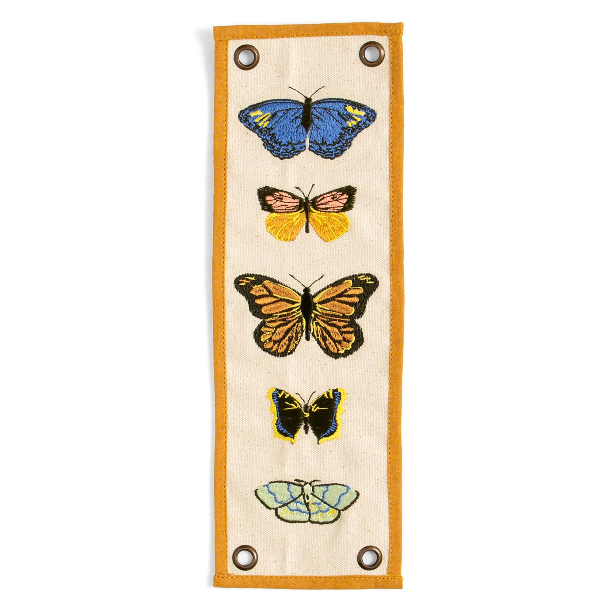 Flutter Friends Butterfly Embroidered Canvas Banner