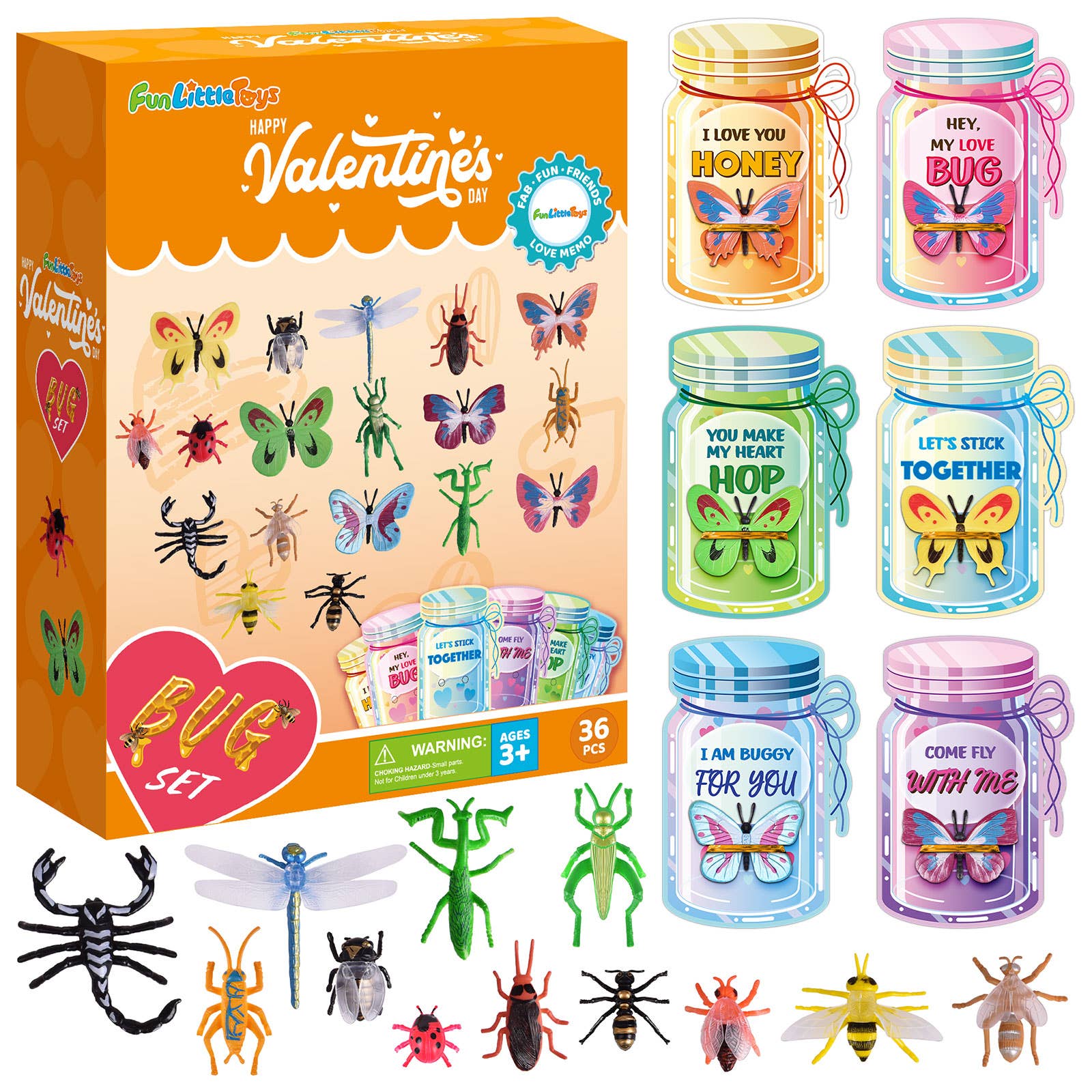 Valentine's Day Bug Catching Set, 36 pcs